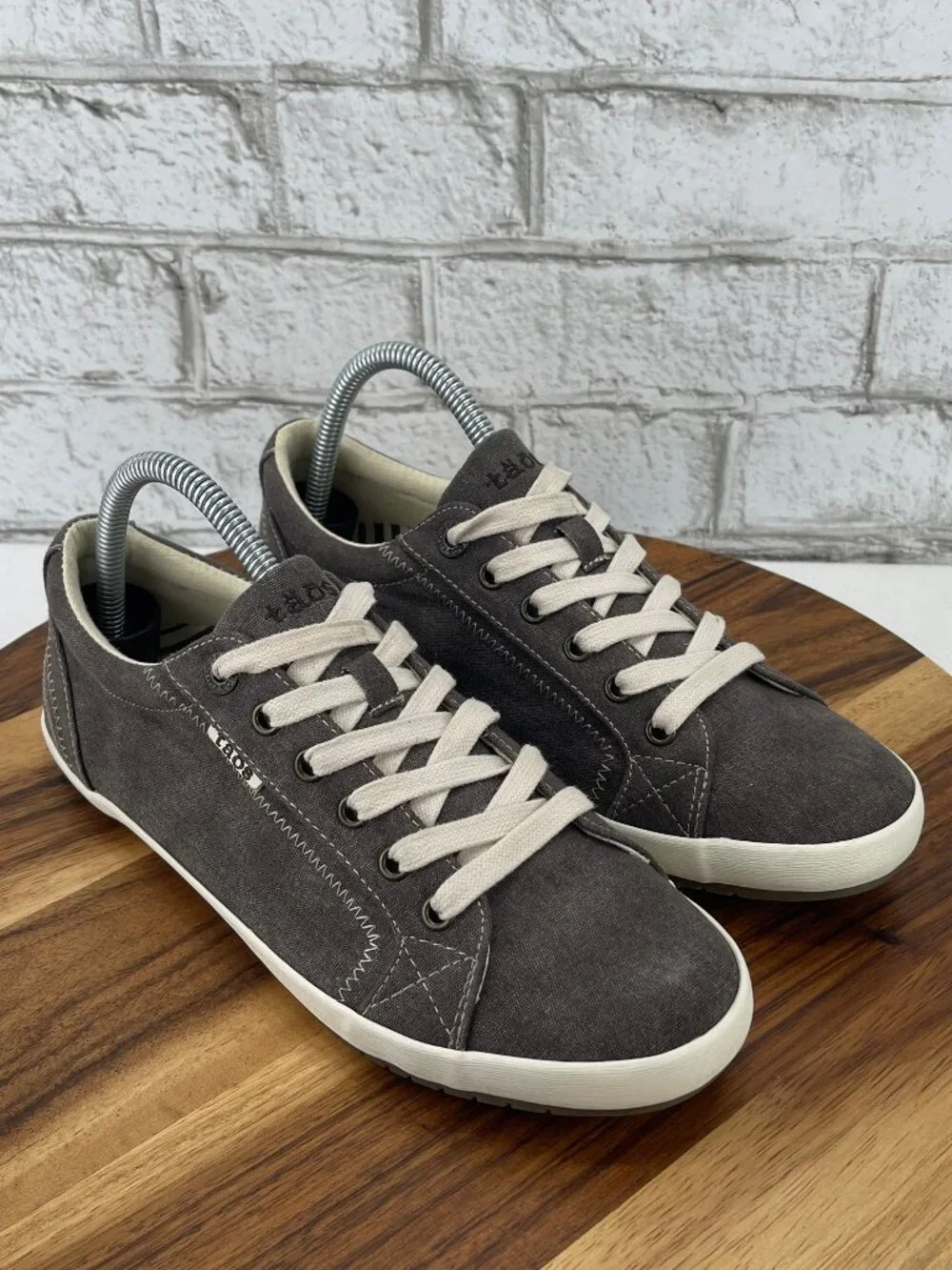 Taos Star 12844 Womens Sz. 9 Charcole Washed Canvas Comfort Casual Shoes